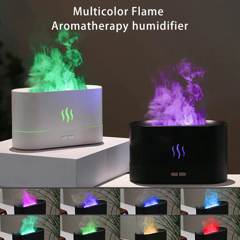 LED flame lamp humidifier