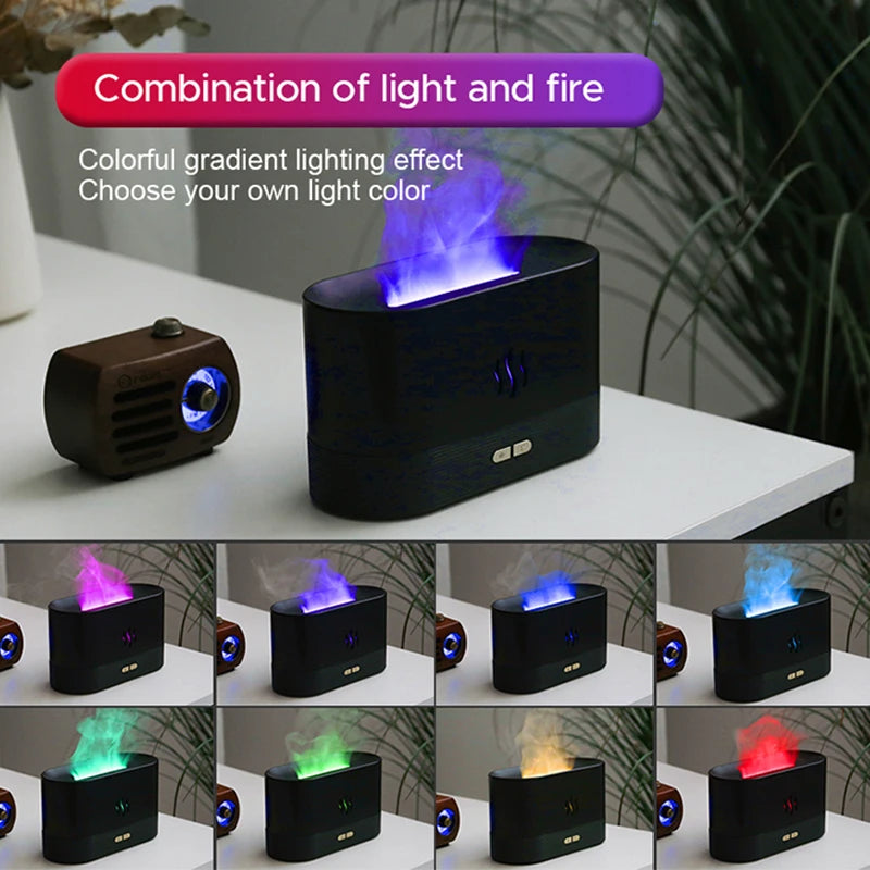 LED flame lamp humidifier