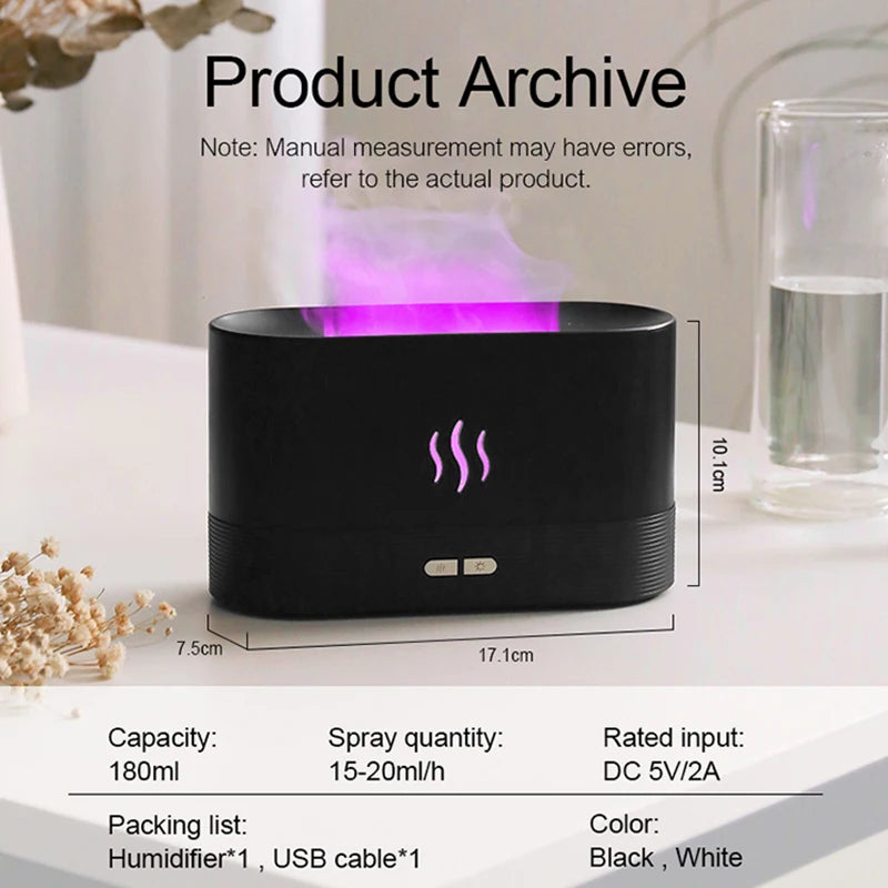 LED flame lamp humidifier